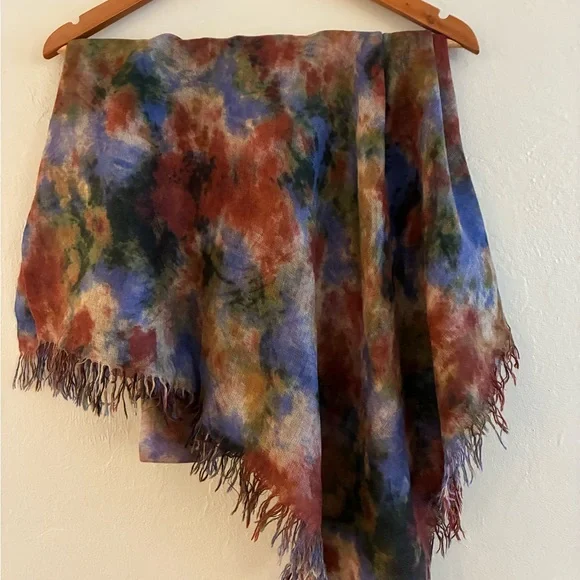 Chan Luu Colorful Fringe Scarf - Picture 1 of 3